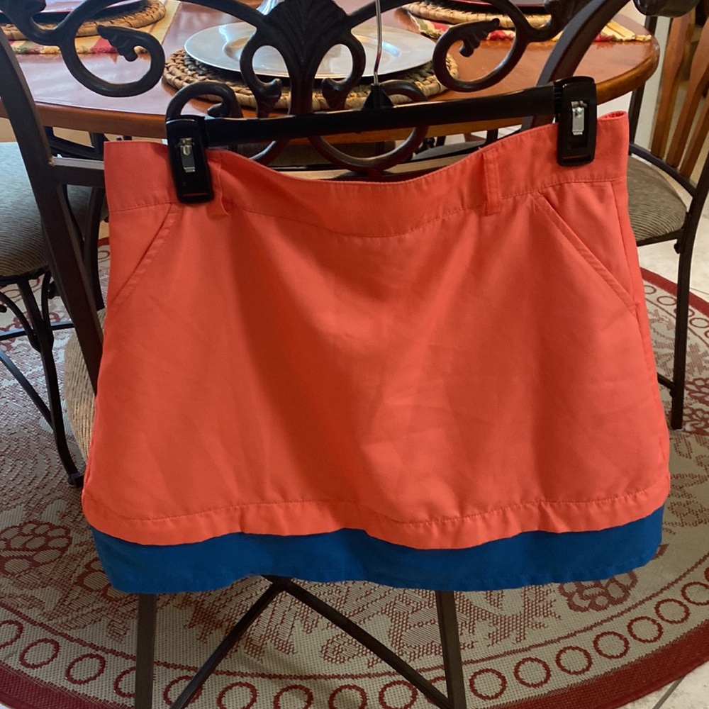 H5G HIGH 5 GOLF WOMEN'S Orange & Blue SKORT Like New wPockets SZ 6